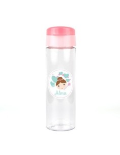Botella Hada Rosa 600ml personalizada