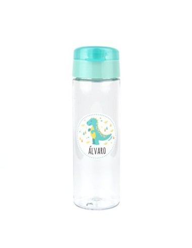 Botella Dinosaurio Menta 600ml personalizada