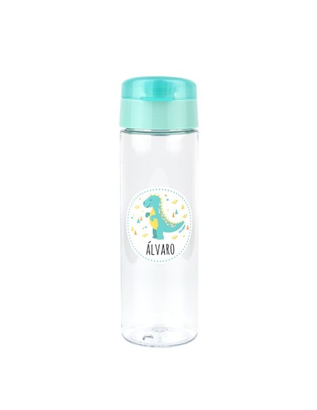 Botella Dinosaurio Menta 600ml personalizada