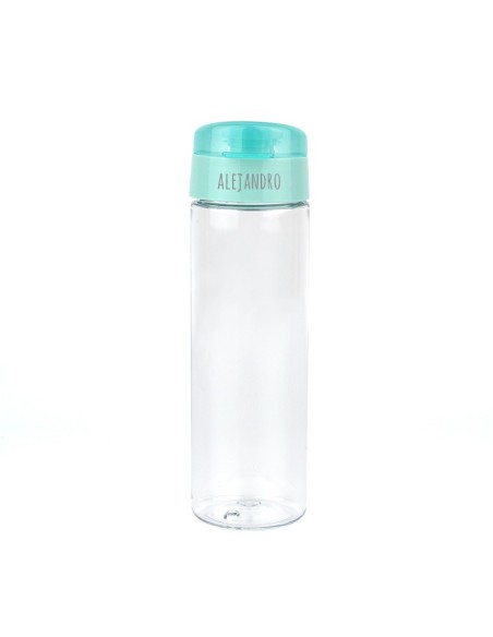 Pack Botella 600ml + Cajita Porta Alimentos Azul personalizadas