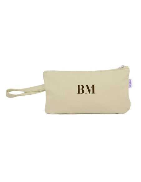 Bolso de Mano Shopper polipiel Beige personalizado