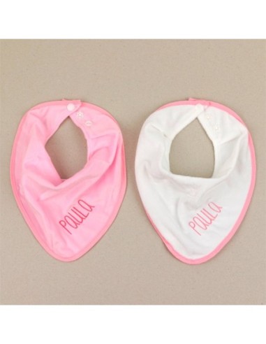 2 Bandanas Secababitas Personalizados Blanco-Rosa
