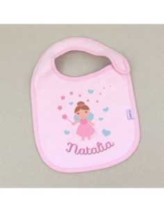 Babero Personalizado Hada Corazones
