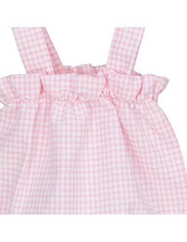 Peto para niña en vichi rosa modelo Niza.