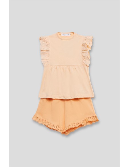 Street monkey conjunto de niña mandarina