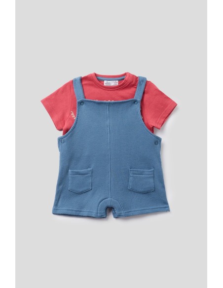 Peto de bebe niño con camiseta coches