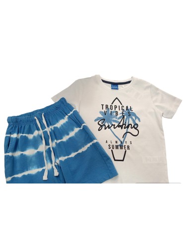Conjunto de niño modelo tropical