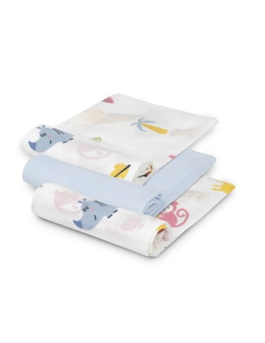 Interbaby pack de gasas de bambú modelo jungla.