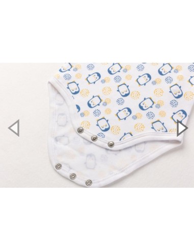 Pack de 2 bodis para bebe de manga larga colección de pinguinos