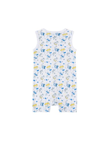 Pelele de bebe estampado de dinosaurios.