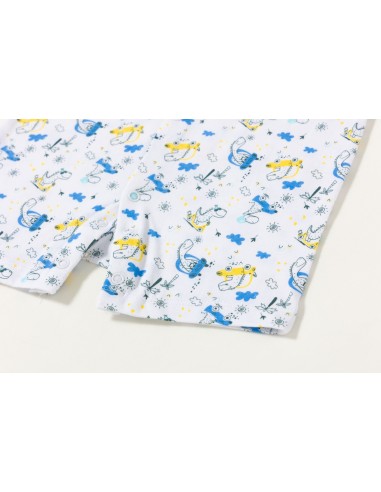 Pelele de bebe estampado de dinosaurios.