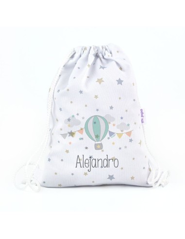 Saquito globo personalizado.