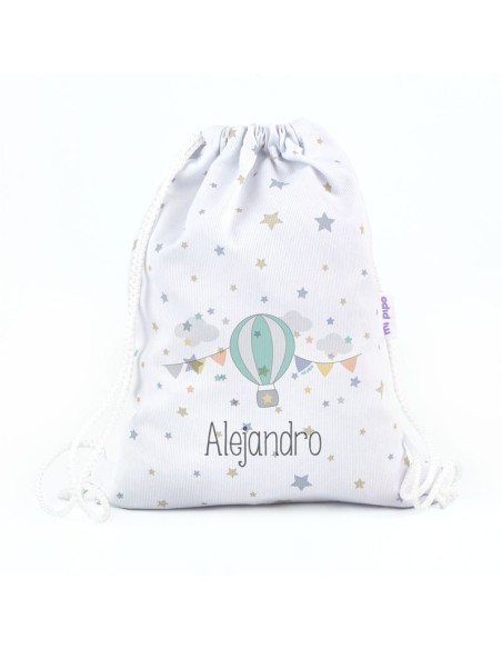 Saquito globo personalizado.