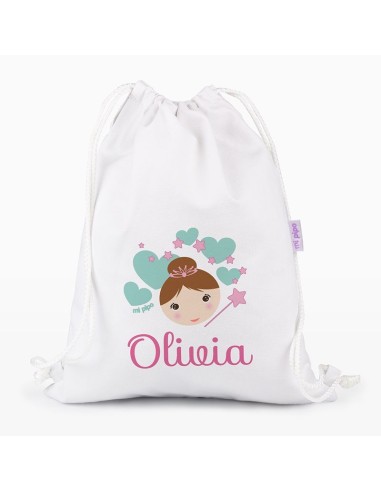Petate Medium Lona Hada personalizado, color a elegir