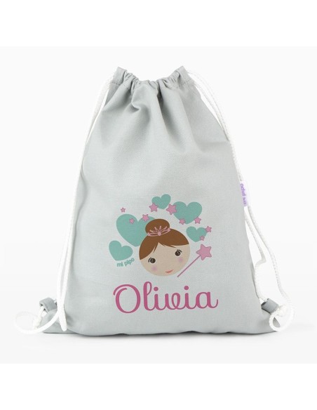 Petate Medium Lona Hada personalizado, color a elegir