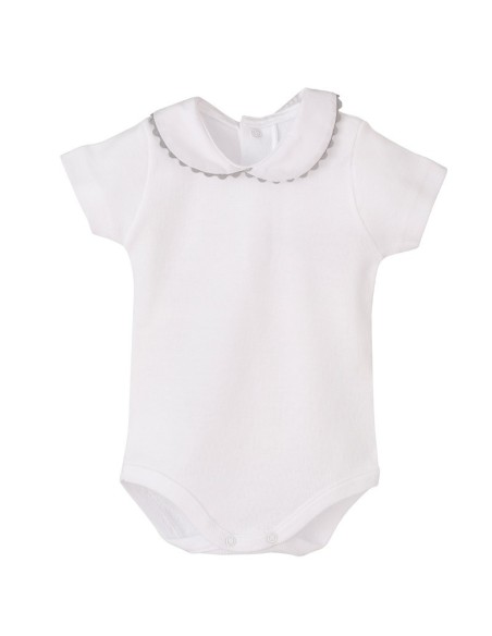 Body con cuello piconela gris.