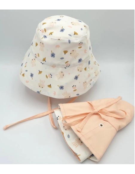 Gorro con proteccion solar +50 para niña