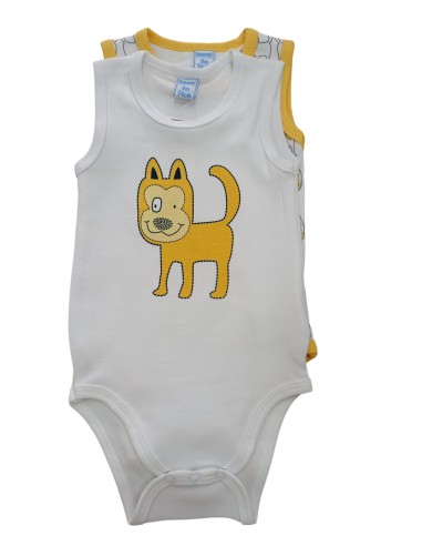 Amomí pack de dos bodies de niño de algodón.