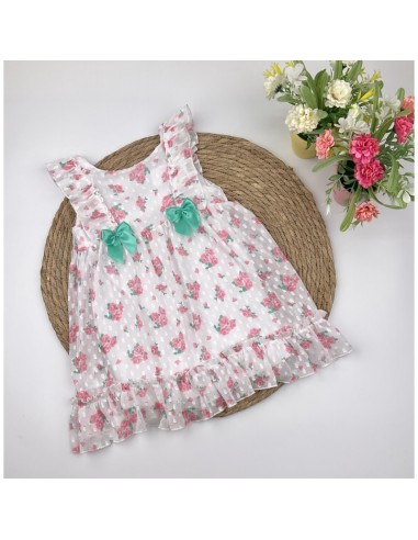 Vestido de niña de gasa de plumeti