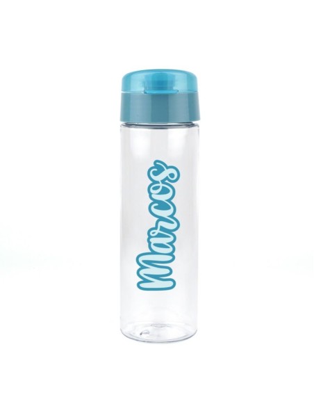 Botella Caligrafía Azul 600 ml personalizada