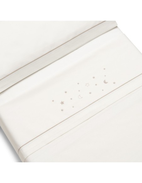 Sábanas de minicuna de estrellas bordadas