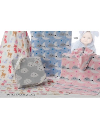 Manta infantil estampada