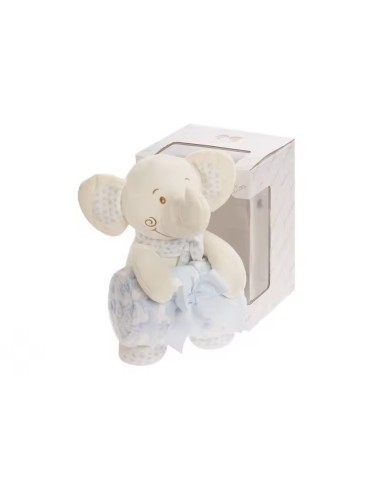 Manta y peluche de elefante