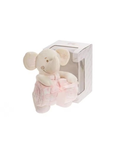 Manta y peluche de elefante