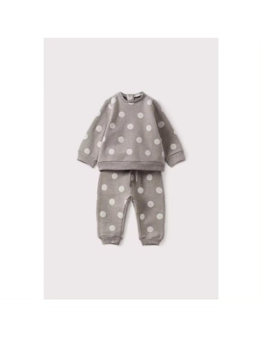 Street monkey chandal de lunares gris y blanco