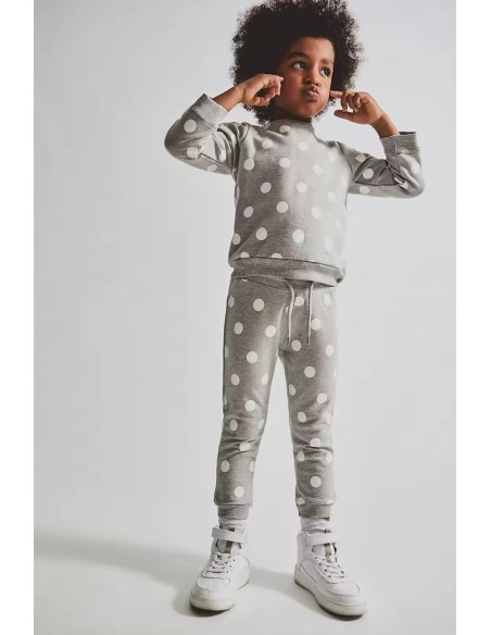 Street monkey chandal de lunares gris y blanco