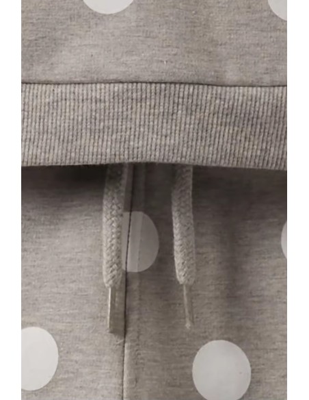 Street monkey chandal de lunares gris y blanco