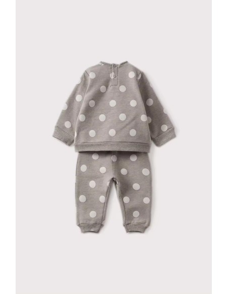 Street monkey chandal de lunares gris y blanco
