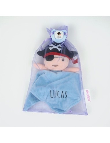 Dou Dou-Sonajero + Chupete Baby Pirata Personalizados