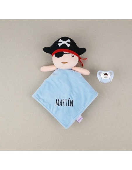 Dou Dou-Sonajero + Chupete Baby Pirata Personalizados