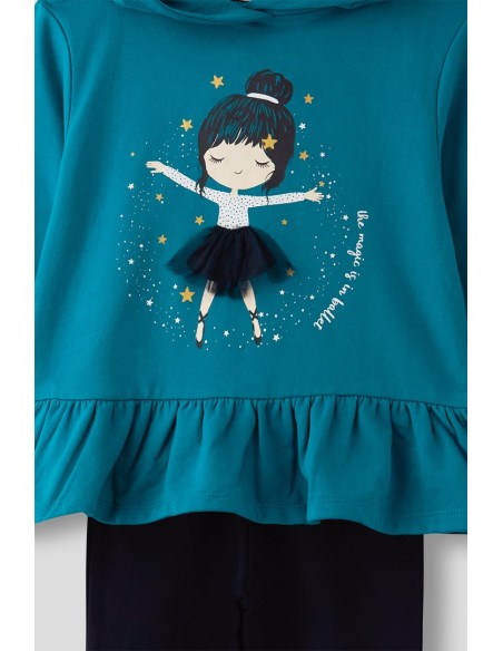 Conjunto niña bailarina con gorro y  leggins Street Monkey