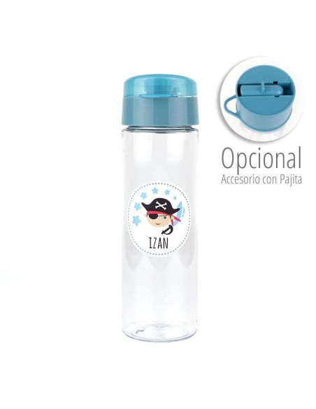 Botella Pirata Azul 600ml personalizada