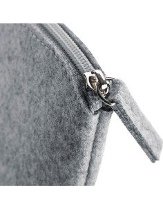 Bolso de Mano Shopper fieltro Gris Iniciales bordadas 2