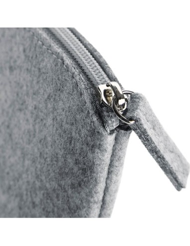 Bolso de Mano Shopper fieltro Gris Iniciales bordadas