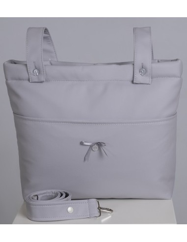 Bolso panera polipiel gris