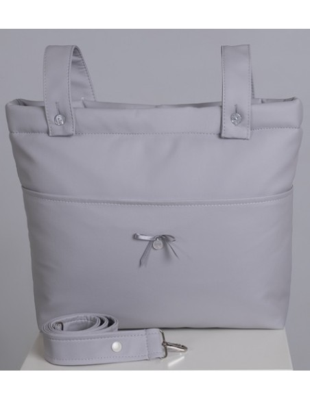 Bolso panera polipiel gris