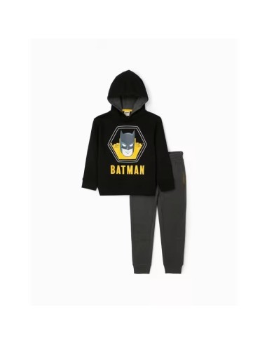 CHANDAL NIÑO BATMAN CON RELIEVE , SUDADERA CON CAPUCHA,MARCA ZIPPY
