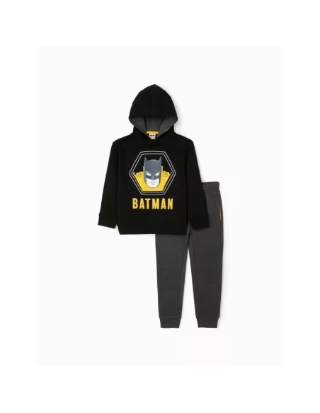 CHANDAL NIÑO BATMAN CON RELIEVE , SUDADERA CON CAPUCHA,MARCA ZIPPY