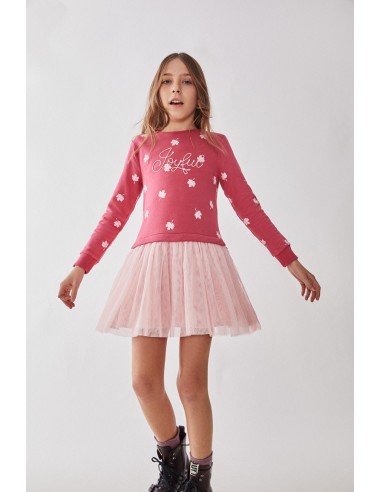 Vestido de niña de tul rosa