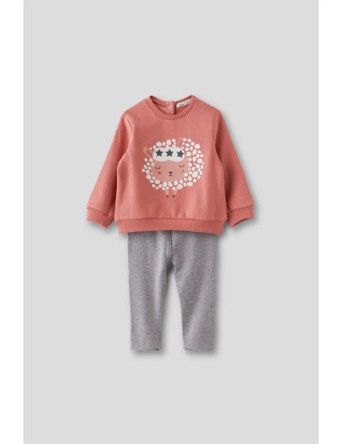 Conjunto de niña ovejita maquillaje  y gris
