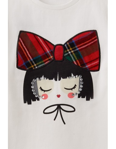 Camiseta niña muñeca cuadros