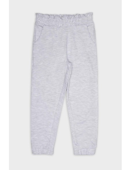 Pantalón tipo chándal niña engomado y bolsillos