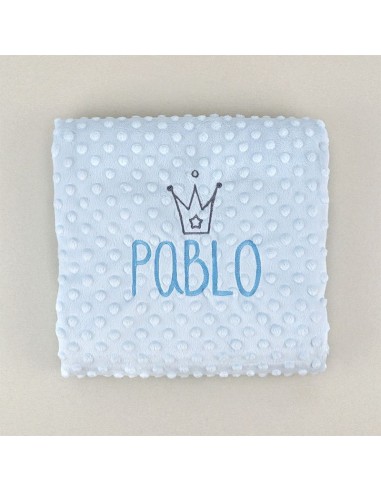 Manta Clásica Básica Celeste (380 gr/m2) Personalizada