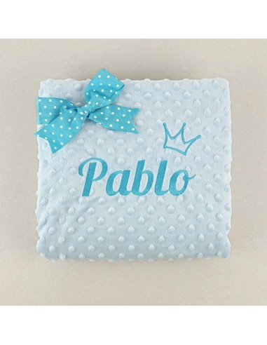 Manta Clásica Básica Celeste (380 gr/m2) Personalizada