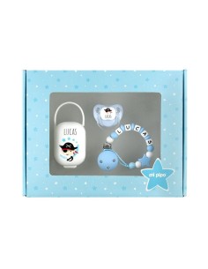 Cajita Top Pirata Azul Personalizada
