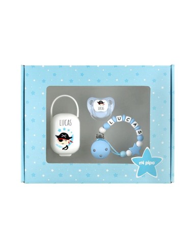 Cajita Top Pirata Azul Personalizada